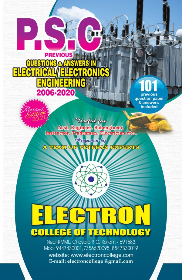 PSC PREVIOUS QUESTION AND ANSWERS IN ELECTRICAL / ELECTRONICS ENGINEERING